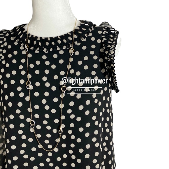 Max Studio Black Polk Dot Dress XS EUC - Picture 3 of 10